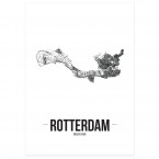 Stadtposter Rotterdam im Bilderrahmen