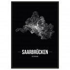 Saarbrücken Poster mit Rahmen