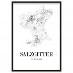 Stadtposter Salzgitter mit Bilderrahmen