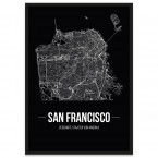 San Francisco Poster mit Stadtnetz