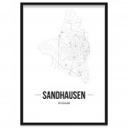 Stadtposter Sandhausen Rahmen