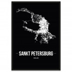 Sankt Petersburg Straßennetz  Poster