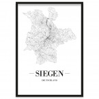 Stadtposter Siegen mit Bilderrahmen