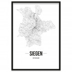 Stadtposter Siegen mit Bilderrahmen