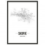 Skopje Poster gerahmt