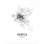 Stadtposter Sofia mit Bilderrahmen