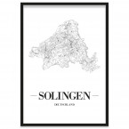 Stadtposter Solingen mit Bilderrahmen