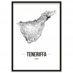 Stadtposter Teneriffa mit Bilderrahmen