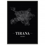 Stadtposter Tirana Straßennetz
