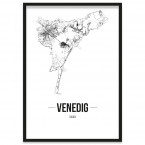 Stadtposter Venedig gerahmt