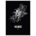 Stadtposter Vilnius mit Bilderrahmen