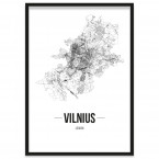 Stadtposter Vilnius Rahmen