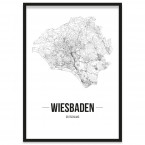 Stadtposter Wiesbaden gerahmt