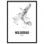 Stadt Wolgograd Poster mit Rahmen