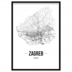 Zagreb Poster gerahmt