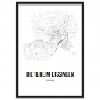 Stadtposter Bietigheim-Bissingen Stadtplan gerahmt