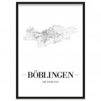 Stadtposter Böblingen Bilderrahmen