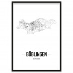 Stadtposter Böblingen Bilderrahmen