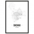 Stadtposter Dachau mit Rahmen