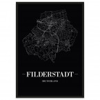 Stadtposter Filderstadt mit Rahmen