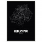 Stadtposter Filderstadt mit Rahmen