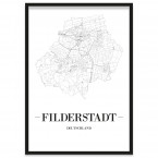 Stadtposter Filderstadt mit Bilderrahmen 
