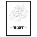 Stadtposter Filderstadt mit Bilderrahmen 
