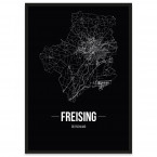 Stadt Freising Poster mit Rahmen