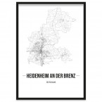 Stadtposter Heidenheim an der Brenz Bilderrahmen