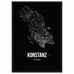 Stadtposter Konstanz mit Rahmen