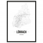 Stadtposter Lörrach Straßenplan