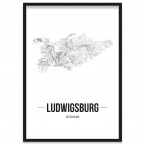 Stadtposter Ludwigsburg gerahmt