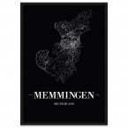 Stadtposter Memmingen mit Rahmen