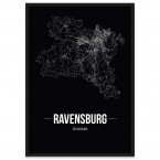 Stadtposter Ravensburg mit Rahmen