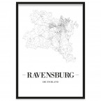 Stadtposter Ravensburg Bilderrahmen