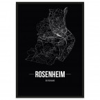 Stadtposter Rosenheim mit Rahmen