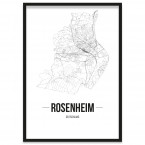 Stadtposter Rosenheim gerahmt