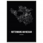 Stadtposter Rottenburg am Neckar mit Rahmen