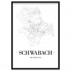 Stadtposter Schwabach Rahmen