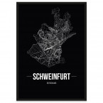 Stadtposter Schweinfurt mit Rahmen