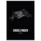 Stadtposter Sindelfingen mit Bilderrahmen