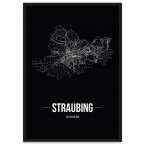 Stadtposter Straubing mit Rahmen