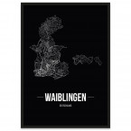 Waiblingen Stadt Poster Stadtplan