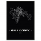 Stadtposter Weiden in der Oberpfalz Stadtplan