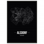 Stadtposter Alsdorf mit Rahmen