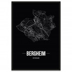 Bergheim Poster mit Stadtplan