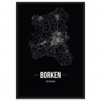 Stadtposter Borken mit Rahmen