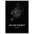 Stadtposter Delmenhorst Straßennetz