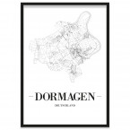 Stadtposter Dormagen gerahmt