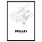 Stadtposter Dormagen gerahmt